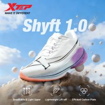 Xtep Shyft 1.0 Scarpe da corsa professionali per uomo 2025 Scarpe da corsa estive con piastra in carbonio ammortizzante per maratona 875319110083