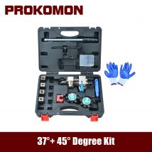 45 ° /37 °   Strumento professionale per svasare tubi freno svasati per tubi freno Set da 45/37 gradi, kit di strumenti singolo, bolla, doppio svasatura
