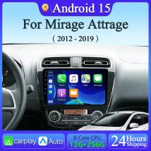 Android 15 9" For Mitsubishi Mirage Attrage 2012-2018 2019 Car Radio Space Star 2014 Navigation Stereo Multimedia Tuning Screen