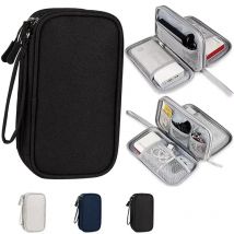 Nylon Lagerung Tasche Doppel Schicht Wasserdichte Reise Veranstalter Für Kopfhörer Maus Ladegerät USB Daten Kabel Elektronik Zubehör Tasche