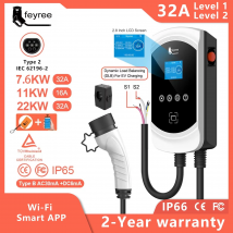 feyree EV Caricatore Type2 Cavo 32A 7.6KW Carico Dinamico Blancamento EVSE Wallbox APP Funzione 11KW 22KW Stazione di Ricarica Auto Elettrica
