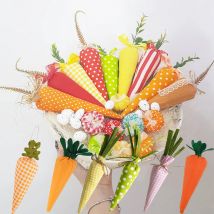 3PCS Stoff Ostern Karotten Ornamente für Ostern DIY Party Hängen Wohnkultur Kinder Ostern Party Handwerk Dekoration Lieferungen