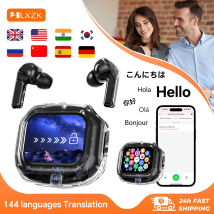 Cuffie Bluetooth Wireless, Auricolari con Traduzione in Tempo Reale in 144 Lingue per Affari, con Schermo Touch Intelligente e Audio HiFi TWS