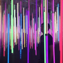 Minimalist Led Licht Rohr Anhänger Lichter Farbe Outdoor Lampe Wasserdicht Neon Lampe Industrielle Art Deco Hängen Leuchten