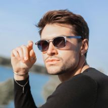 ZENOTTIC Retro-polarisierte Sonnenbrille für Damen und Herren für kleines Gesicht – klassische quadratische Vintage-Sonnenbrille, UV-Schutz, trendig