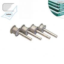 1 pezzo di smussatura del vetro Ruota abrasiva da 1/4 pollici. Testa di molatura montata su gambo per bordi in pietra di piastrelle di ceramica