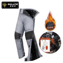 SULAITE Pantaloni da moto da uomo a sgancio rapido Pantaloni invernali caldi da decollo rapido Protettori CE incorporati Pantaloni idrorepellenti