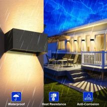 Lampada da parete a LED da 24 W per interni/esterni su e giù Luci da parete con fascio di luce regolabile Lampada da parete fredda per interni ed esterni IP65 Modern Outdo