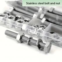 M6 M8 M10 "High-Strength Hex Bolt Set with Nuts & Washers – Durable Stainless Steel Fastener Kit for Industrial & DIY Projects