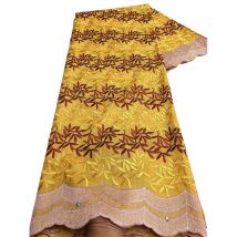 Afrikanischer Baumwoll-Spitzenstoff mit Steinen, trockener Spitzenstoff 2025, hochwertige Schweizer Spitze zum Nähen von Hochzeitskleidern