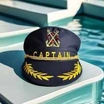 Seemann Kapitän Hut Cosplay Bühne führen flache Marine Militär kappe für erwachsene Männer Frauen Yacht Kapitän Hut verstellbare Boot Marine Hut