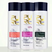 PURC 12% Formalin Brazilian Keratin Hair Treatment Smoothing Prevent Hair Dry Frizzy Hair Care and Daily Conditioner 100ml