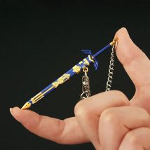 9/12cm Link Master Sword Keychain with Lost Chain LoZ Game Peripherals Mini Sword Model Pendant Keychain for Men Jewelry Gifts