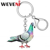 Weveni Acryl Spaß Taube Schlüssel anhänger Vogel Schlüssel anhänger Charme Schmuck Geschenke trend ige Auto Geldbörse Tasche Schlüssel ring für Frauen Kinder Mädchen Teen