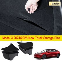 Per Tesla Model 3 Highland 2024 2025 Baule posteriore Scatola di immagazzinaggio Contenitori Angolo sinistro destro Organizzatore Accessori Coperchi floccati TPE Cargos