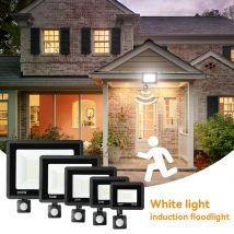 Reflektor LED czujnik ruchu PIR biały/ciepły biały IP66 AC220V reflektor projektora zewnętrznego SMD2835 oświetlenie zewnętrzne lampa podłogowa
