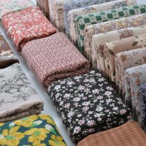 Baby's Flannel Fabric Cartoon Flower Print 100% Cotton Brushed Flannel Tissue For Garment Shirt Pajamas DIY Handmade