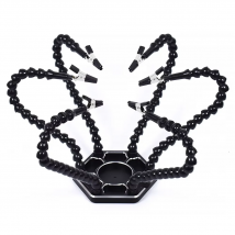 NEWACALOX 6PCS Braccia flessibili per saldatura Terzo supporto per mano di aiuto Supporto per circuito stampato PCB Base in lega di alluminio Strumenti di saldatura