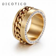 Schmuck Peru Lima Gold Farbe Twist Muster Frauen Ringe Zirkon Klassische Vintage Ringe Edelstahl Hochzeit Ringe Für Frauen