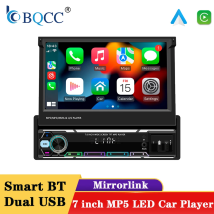 Bqcc 7 "Autoradio 1 din Carplay Android Auto Multimedia-Player HD Touchscreen Aux Eingang Bluetooth Mirror link Universal Autoradio