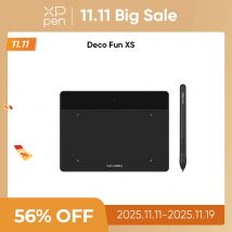 XPPen Deco Fun XS Digital Drawing Tablet Graphics Tablet 4 inch for Art Signature Online Education for Windows Mac Android Linux