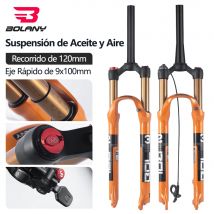 BOLANY-horquilla de bicicleta Solo Air naranja, suspensión delantera recta/cónica RL/LO 26/27,5/29 pulgadas, aleación de magnesio de liberación rápida