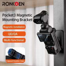 Ronkoen Per DJI Osmo Pocket 3 Piastra magnetica staccabile Supporto base regolabile per DJI Pocket 3 Custodia protettiva per supporto magnetico