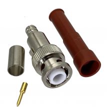 10pcs Connector MHV 3000V 3KV BNC male plug High Voltage crimp for RG59 LMR200 RG62 Cable