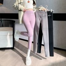 De Rong selbsterhitzende Hose mit hoher Taille, eng anliegend, im Herbst und Winter, doppelseitig gebürstete, nahtlose Leggings mit dickem Fleece
