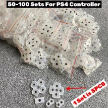 50-100 set di cuscinetti in gomma conduttiva siliconica per controller PS4, parte di ricambio per riparazione pulsanti per PS 4