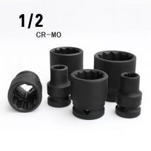 1 stücke kurzer 1/2 "Vierkant antrieb 12 Punkt pt metrischer Torx-Steckschlüssel-Ratschen schlüssel adapter 12 Winkel Pflaumen blüten hülse 8mm bis 32mm