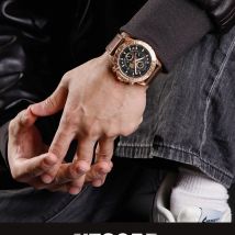 NAVIFORCE Marke Original männer Luxus Uhr Leder Band Sport Chronograph Quarz Armbanduhr Wasserdicht Leucht Kalender Uhr