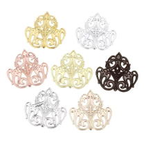 Boyute (20 Stück/Los) 44*48mm Stempeln europäische Blumen platte Messing Material DIY Schmuck Zubehör