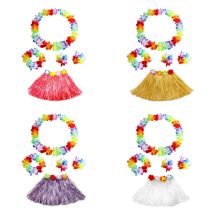 Kunststofffasern, Kinder-Grasröcke, Hula-Rock, hawaiianische Kostüme, 40 cm, 5 Stück, zum Anziehen, festliches und Partyzubehör