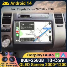Reproductor de Radio Multimedia para coche Android 14, para Toyota Prius 20 2002 2003 2004 2005 2006 2007 2008 2009, GPS estéreo Carplay WIFI Auto