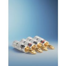 HIFIDIY LIVE 4 szt./zestaw 4mm Czysta Miedź Pozłacane Wtyki Bananowe Złącza do Adapterów Głośnikowych Audio Video Zestaw Terminali