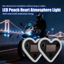 Solar Emittierende Süße Herz Atmosphäre Licht Verkabelung Kostenloser Für Auto dreieck fenster innen Motor Dekoration Änderung Neon Lampe