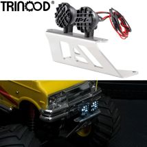 TRINOOD Metal Front Bumper and LED Lights Set for 1/12 Tamiya Lunch Box 57409 Upgrade Parts