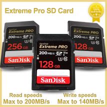 SanDisk SD Card Extreme PRO Memory Card High Speed up to 200MB/s U3 4K UHD Video C10 V30 SDHC and