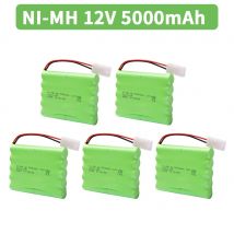 NiMH 12 V 5000 mAh Akku mit Tamiya-Stecker für Rc-Spielzeugautos, Tanks, Züge, Roboter, Bootspistolen, Teile, Ni-MH AA, 12 V-Akku