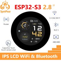 Waveshare ESP32-S3 2,8 Zoll rundes IPS-LCD-Display 480 x 480 Touch-Option QMI8658 Sensor / MIC / SD / MP3 Audio / HMI für Arduino