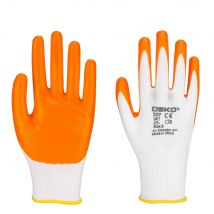 DEKO 12 Pairs of PU Palm Coating Work Gloves Safety Protective Gloves Protection Garden Gloves for Women Men