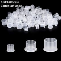 1000 pz Tazza di Inchiostro Del Tatuaggio di Piccole Dimensioni Del Silicone Permanente Del Tatuaggio Trucco Sopracciglio Pigmento Contenitore Tappi Accessori Usa E Getta