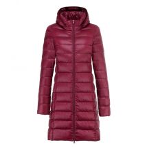 5XL 4XL Plus Long Down Jacket Women Winter Ultra Light Down Jacket Women With Hooded Down Coat Female Hat Detachable