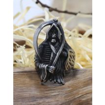 Unique Gothic Grim Reaper Skull Ring Men Boys 316L Stainless Steel Death Punk Skull Biker Ring Cool Male Hip Hop Jewelry