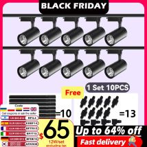 Set di luci a binario a LED Illuminazione a binario Faretto a soffitto Lampada a binario a LED Faretto a binario 220V Faretto per cucina Negozio Negozio Casa