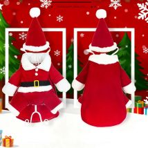 Christmas Dog Santa Claus Outfits For Small Medium Dogs Funny Cosplay Costume Cat Clothing Dressed Up Yorkshire Pug Pet Clothes