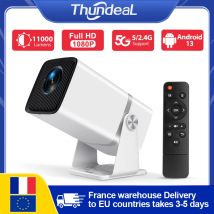 ThundeaL Mini proyector portátil TD80W Full HD 1080P Android 4K WiFi 3D cine en casa inteligente TD80 PK HY320