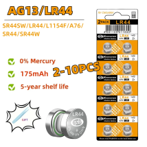 2-10PCS 1.55V LR44 AG13 LR1154 Batteria a bottone 357 SR44 RW82 SR1154 Zinco Manganese Cella a bottone Orologio Giocattoli e Prodotti Elettronici