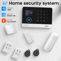 Tuya 4G GSM Wifi Sistema di allarme intelligente Antifurto Vita APP Accesso alla soluzione di sicurezza wireless Alexa per appartamento Ufficio Garage